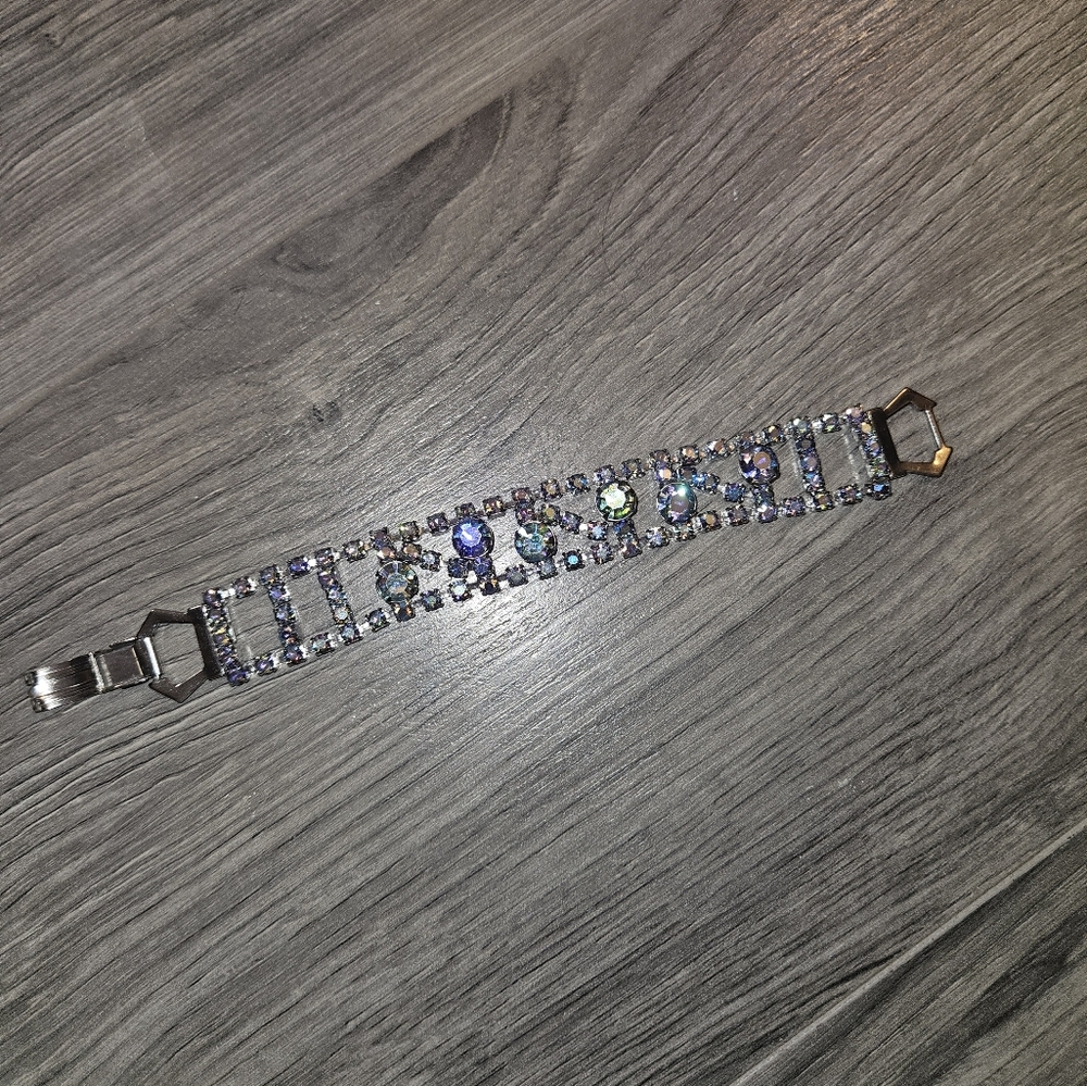 Vintage Blue rhinestone bracelet